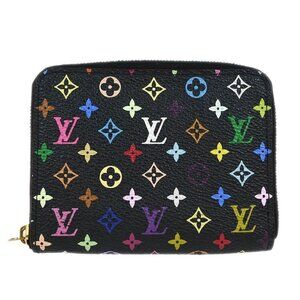 Louis Vuitton Black Multicolor Zippy Coin Purse Wallet M60268 TS1111 125054
